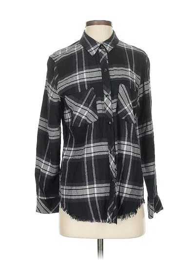 Pre-owned Rails Long Sleeve Button Down Shirt In Black
