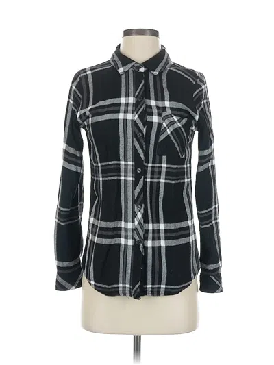 Pre-owned Rails Long Sleeve Button Down Shirt In Black