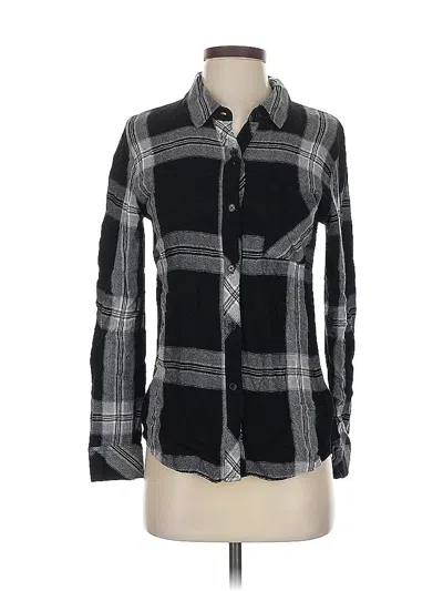 Pre-owned Rails Long Sleeve Button Down Shirt In Black
