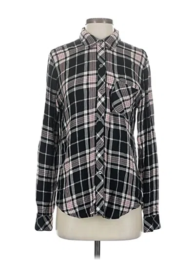 Pre-owned Rails Long Sleeve Button Down Shirt In Black