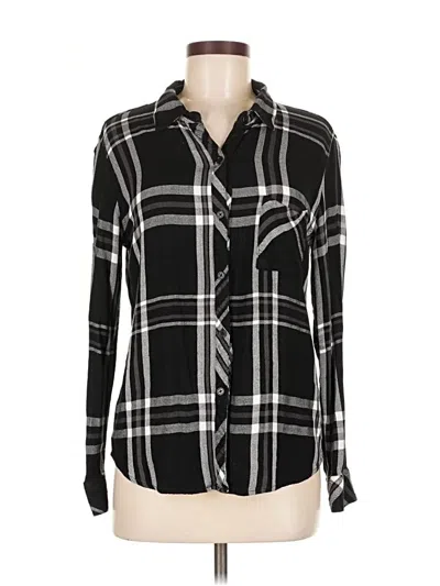 Pre-owned Rails Long Sleeve Button Down Shirt In Black