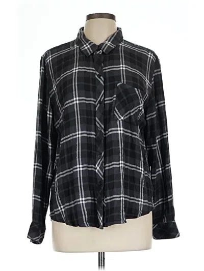 Pre-owned Rails Long Sleeve Button Down Shirt In Black
