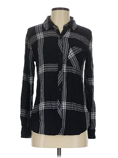Pre-owned Rails Long Sleeve Button Down Shirt In Black