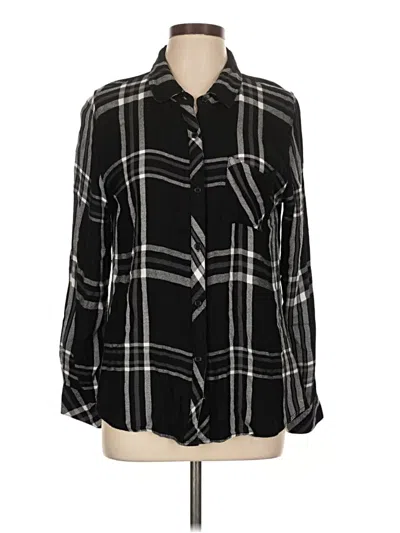 Pre-owned Rails Long Sleeve Button Down Shirt In Black
