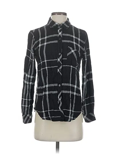 Pre-owned Rails Long Sleeve Button Down Shirt In Black