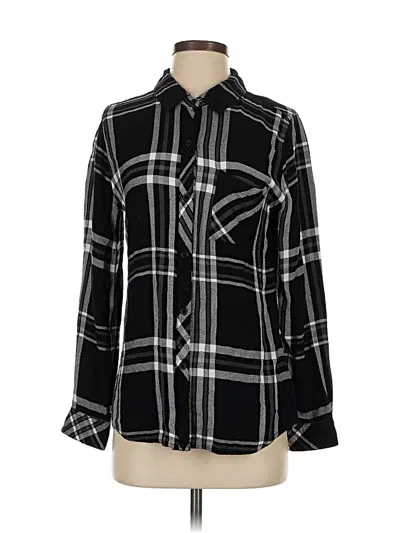 Pre-owned Rails Long Sleeve Button Down Shirt In Black