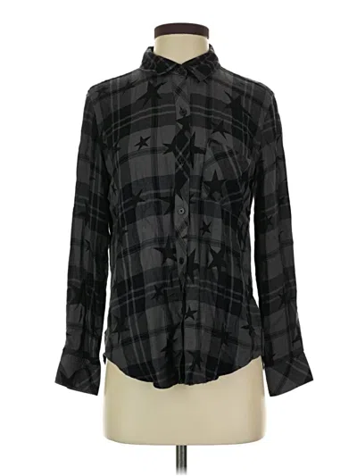 Pre-owned Rails Long Sleeve Button Down Shirt In Black