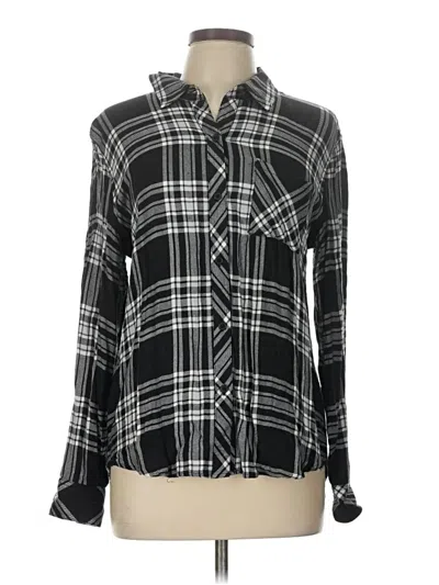 Pre-owned Rails Long Sleeve Button Down Shirt In Black