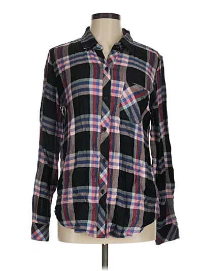 Pre-owned Rails Long Sleeve Button Down Shirt In Black