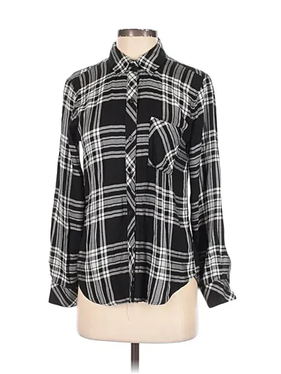 Pre-owned Rails Long Sleeve Button Down Shirt In Black