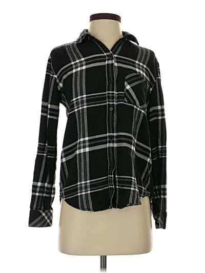 Pre-owned Rails Long Sleeve Button Down Shirt In Black