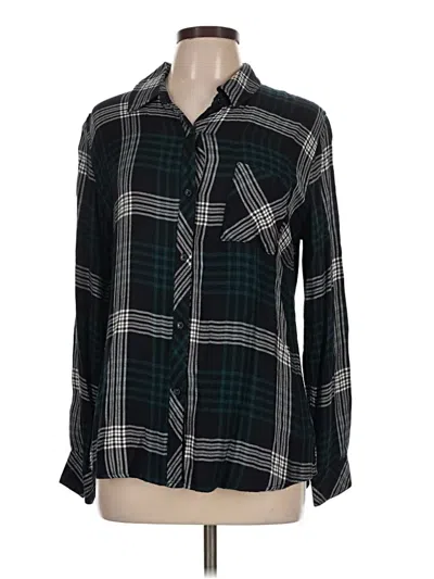 Pre-owned Rails Long Sleeve Button Down Shirt In Black