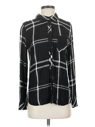 Pre-owned Rails Long Sleeve Button Down Shirt In Black
