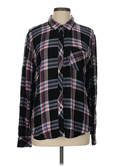 Pre-owned Rails Long Sleeve Button Down Shirt In Black