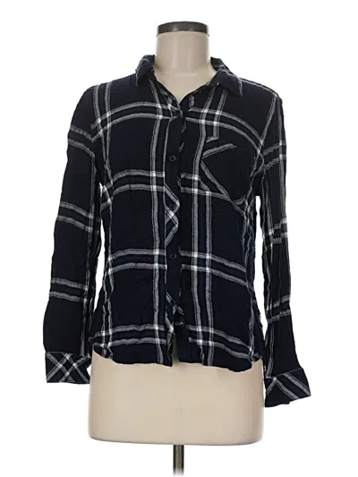Pre-owned Rails Long Sleeve Button Down Shirt In Black