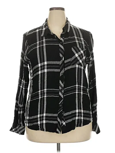 Pre-owned Rails Long Sleeve Button Down Shirt In Black