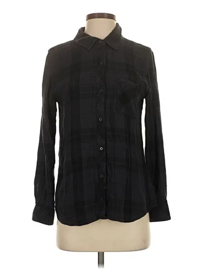 Pre-owned Rails Long Sleeve Button Down Shirt In Black