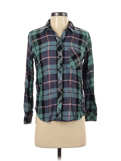 Pre-owned Rails Long Sleeve Button Down Shirt In Blue