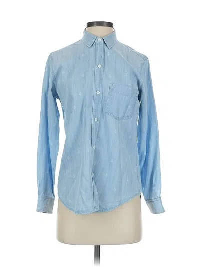 Pre-owned Rails Long Sleeve Button Down Shirt In Blue