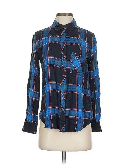 Pre-owned Rails Long Sleeve Button Down Shirt In Blue