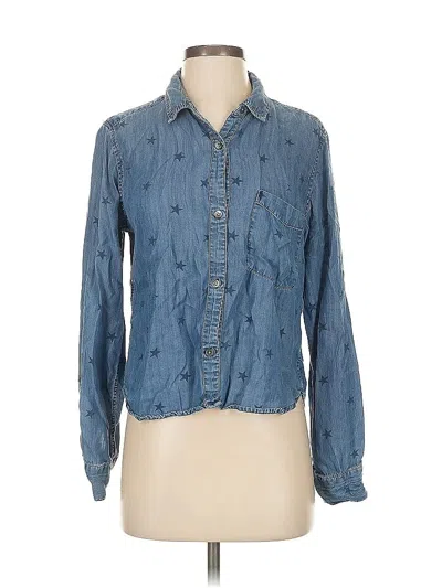 Pre-owned Rails Long Sleeve Button Down Shirt In Blue