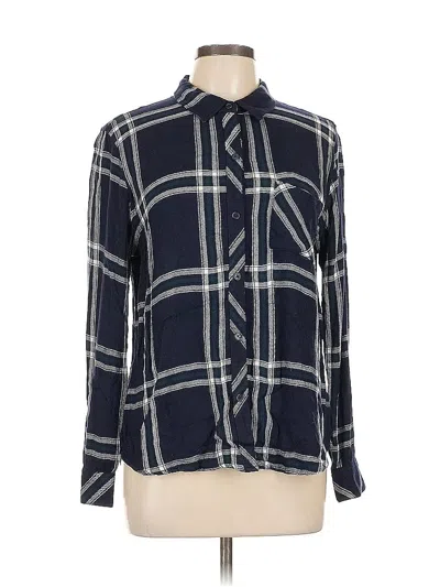 Pre-owned Rails Long Sleeve Button Down Shirt In Blue