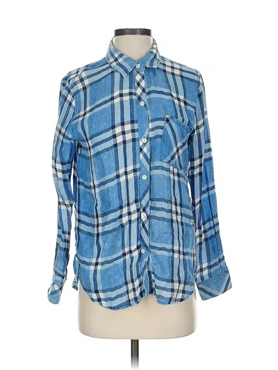 Pre-owned Rails Long Sleeve Button Down Shirt In Blue