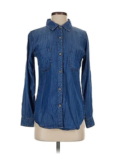 Pre-owned Rails Long Sleeve Button Down Shirt In Blue