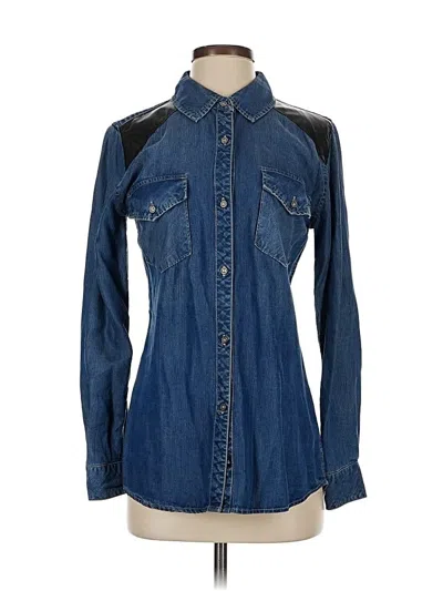 Pre-owned Rails Long Sleeve Button Down Shirt In Blue