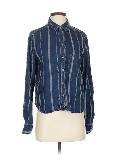 Pre-owned Rails Long Sleeve Button Down Shirt In Blue