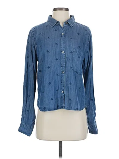 Pre-owned Rails Long Sleeve Button Down Shirt In Blue