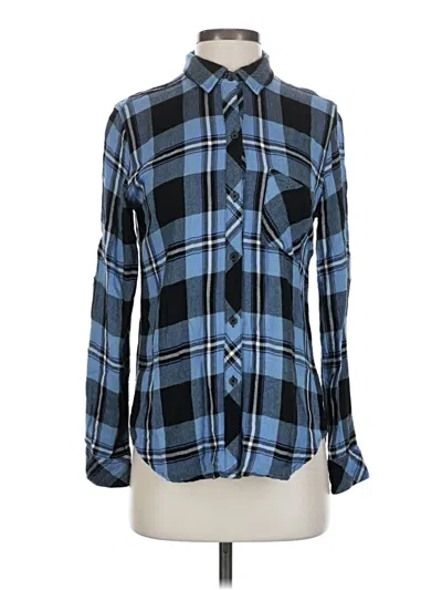 Pre-owned Rails Long Sleeve Button Down Shirt In Blue