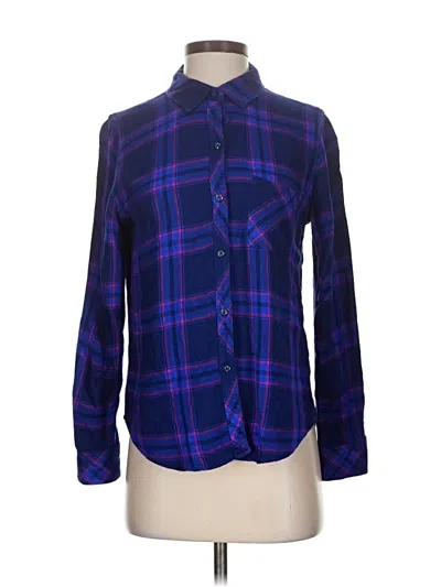 Pre-owned Rails Long Sleeve Button Down Shirt In Blue