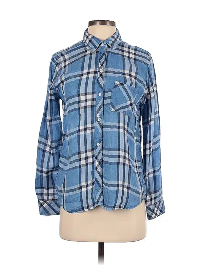 Pre-owned Rails Long Sleeve Button Down Shirt In Blue