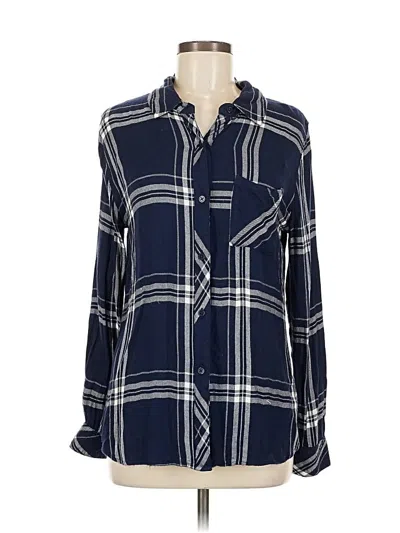 Pre-owned Rails Long Sleeve Button Down Shirt In Blue