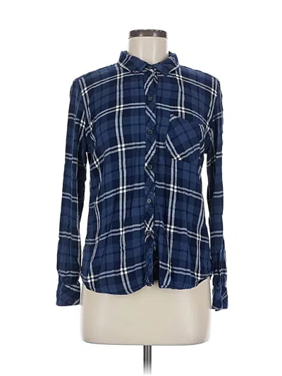 Pre-owned Rails Long Sleeve Button Down Shirt In Blue
