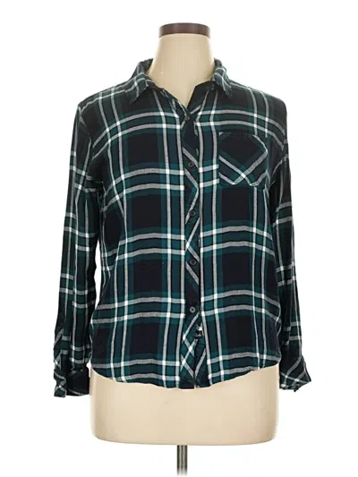 Pre-owned Rails Long Sleeve Button Down Shirt In Blue