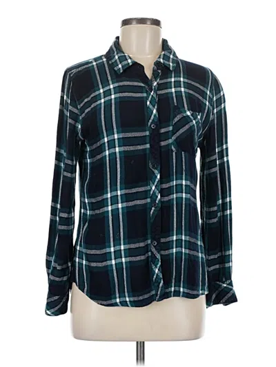 Pre-owned Rails Long Sleeve Button Down Shirt In Blue