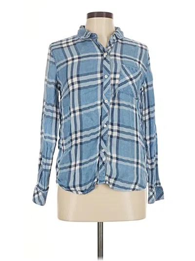 Pre-owned Rails Long Sleeve Button Down Shirt In Blue