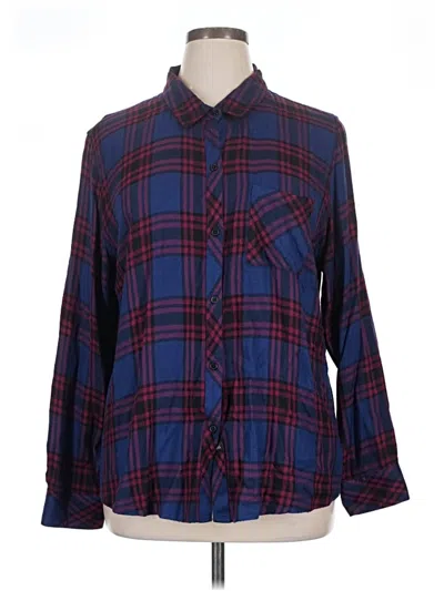 Pre-owned Rails Long Sleeve Button Down Shirt In Blue