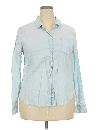 Pre-owned Rails Long Sleeve Button Down Shirt In Blue