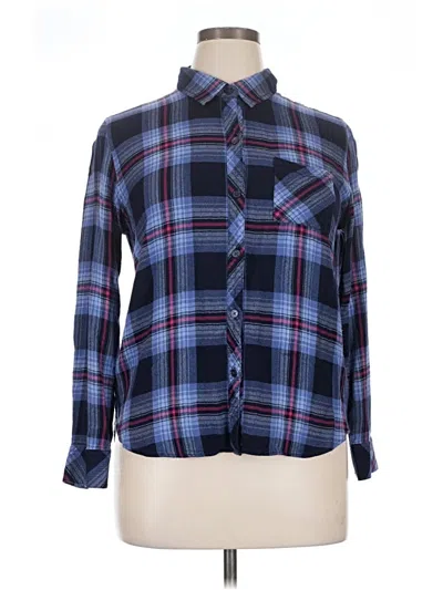 Pre-owned Rails Long Sleeve Button Down Shirt In Blue