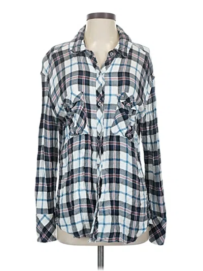 Pre-owned Rails Long Sleeve Button Down Shirt In Blue