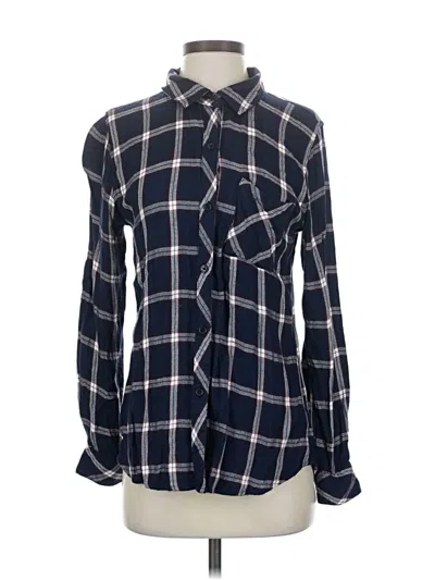 Pre-owned Rails Long Sleeve Button Down Shirt In Blue