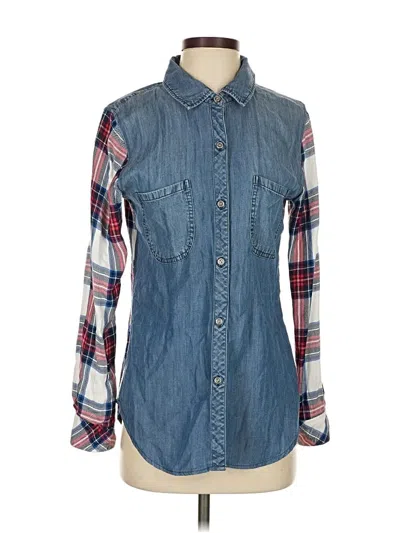Pre-owned Rails Long Sleeve Button Down Shirt In Blue