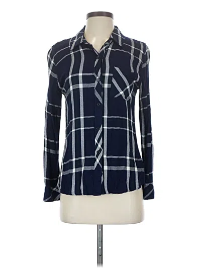 Pre-owned Rails Long Sleeve Button Down Shirt In Blue