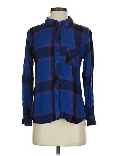 Pre-owned Rails Long Sleeve Button Down Shirt In Blue