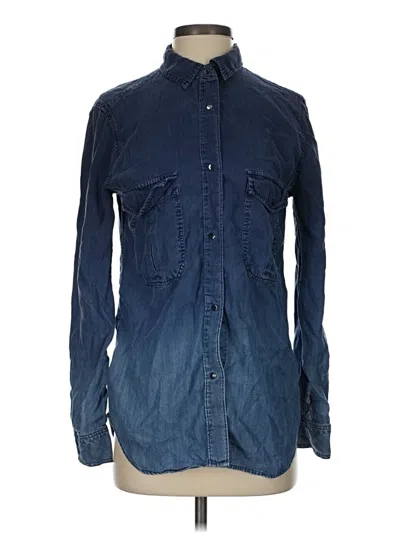 Pre-owned Rails Long Sleeve Button Down Shirt In Blue