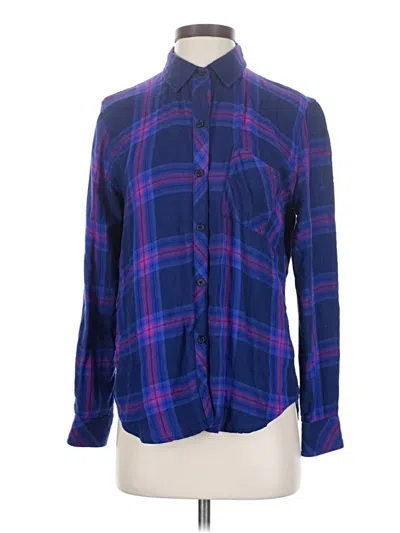 Pre-owned Rails Long Sleeve Button Down Shirt In Blue