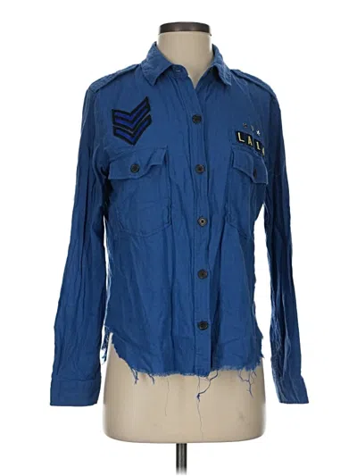 Pre-owned Rails Long Sleeve Button Down Shirt In Blue
